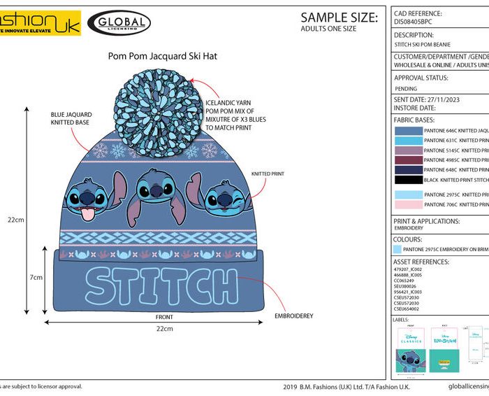 Bonnet Disney Stitch Collar