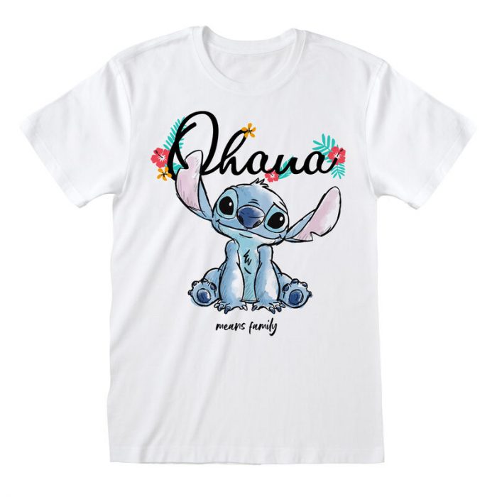 Disney Stitch Ohana Means Family White