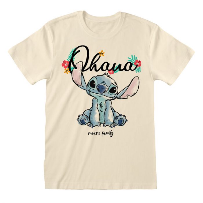 Disney Stitch Ohana Means Family Ecru